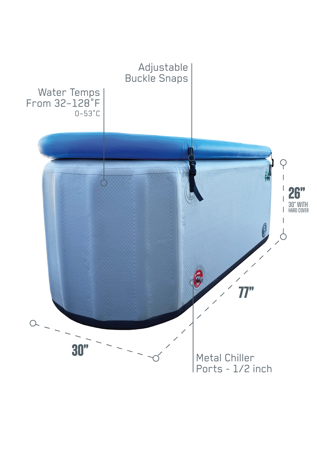 The MEGATUB™ 77" Professional Cold Plunge